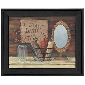 Country Bath By Pam Britton, Printed Wall Art, Ready To Hang Framed Poster, Black Frame - 1 of 1