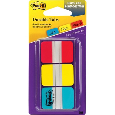 3M Post-it Tabs  1"x1-1/2" 36 Tabs/PK Assorted 686RYBT