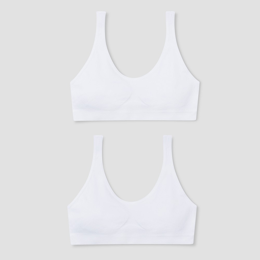 Size S Girls' Hanes Red Label Bra - White S