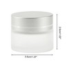 Unique Bargains Elegant Frosted Cream Glass Bottle for Bathroom 1 Pc - 4 of 4