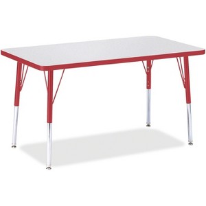 Jonti-Craft Berries Adult Height Color Edge Rectangle Table (24 x 36) in Red - 1 of 2