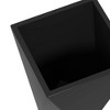 Resenkos Plant Pots, Flower Pots, Garden Planters,Indoor Outdoor Planters Set of 3 MgO Tall Planters Stackable Flower Pots with Drainage Holes, Black - 2 of 4