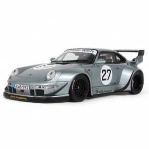 2024 RWB Yuiitsumuni #27 Silver Metallic 1/18 Model Car by GT