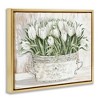 Stupell Industries Fresh White Tulip Flowers Vintage Floating Frame Canvas Art, Gold, 31" x 25" - 2 of 4
