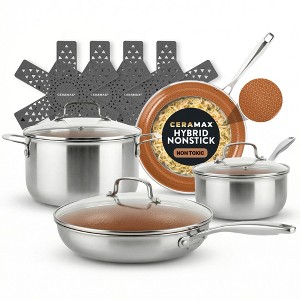 Ceramax Stainless Steel Pots and Pans Set Ceramic Nonstick