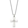 Black Bow Jewelry Men's Stainless Steel & Gold Tone North Star Cross Necklace, 24 Inch - 2 of 4