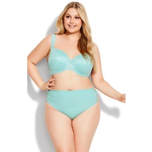 Avenue Women's Plus Size Fashion Microfiber Hi Cut Brief - 1 of 4