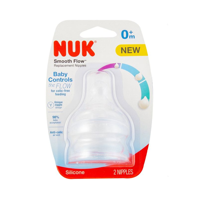 NUK Smooth Flow Anti-Colic Bottle Nipples - 2ct, 2 of 4