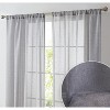 HLC.ME Penelope Faux Linen Textured Privacy Sheer Light Filtering Rod Pocket Curtains Panels, Set of 2 - 2 of 4