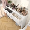 FUFU&GAGA Contemporary Chest of Drawers White 6 - Drawer Dresser: A Fusion of Minimalist Design and Ample Storage for Bedroom - 4 of 4