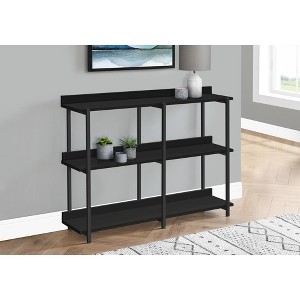 NicBex Console Table with 2 Open Storage Shelves,Minimalist Entryway Table,Modern Couch Table for Living Room,Black - 1 of 4