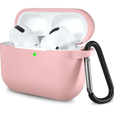 BONGEEK AirPods Pro Case Cover,Soft Silicone Protective Cases Cover Skin for Apple AirPod Pro 2 Charging Case Keychain Front LED Visible,Pink