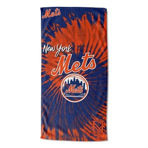 MLB New York Mets Pyschedelic Beach Towel 30x60 Inches - 1 of 1