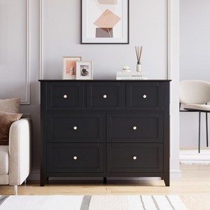 7 Drawers Dresser for Bedroom, Storage Dressers Organizer, Farmhouse Wood Chest of Drawers for Living Room Bedroom - 1 of 4