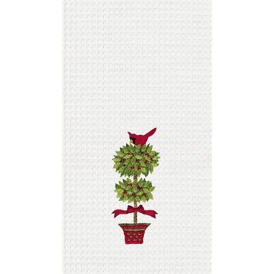 C&F Home Cardinal in Topiary Waffle Weave Cotton Kitchen Towel