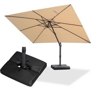 PURPLE LEAF Cantilever Telescopic Umbrella for Swimming Pool, Patio, Porch, Garden - 1 of 4