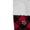 Northlight 20.5" Red and Black Plaid Christmas Stocking With a Vintage Truck - 2 of 2