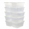 Life Story 6 Liter Shoe, Accessory, and Closet Plastic Storage Box Multi-Purpose Lidded Stacking Tote Containers, Clear (50 Pack) - image 2 of 4