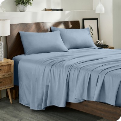 400 Thread Count Organic Cotton Sateen Bed Sheet Set by Bare Home