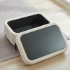 Hrinhom 30.3"W Chenille Upholstered Storage Ottoman With Reversible Tray and Metal Legs - 3 of 4