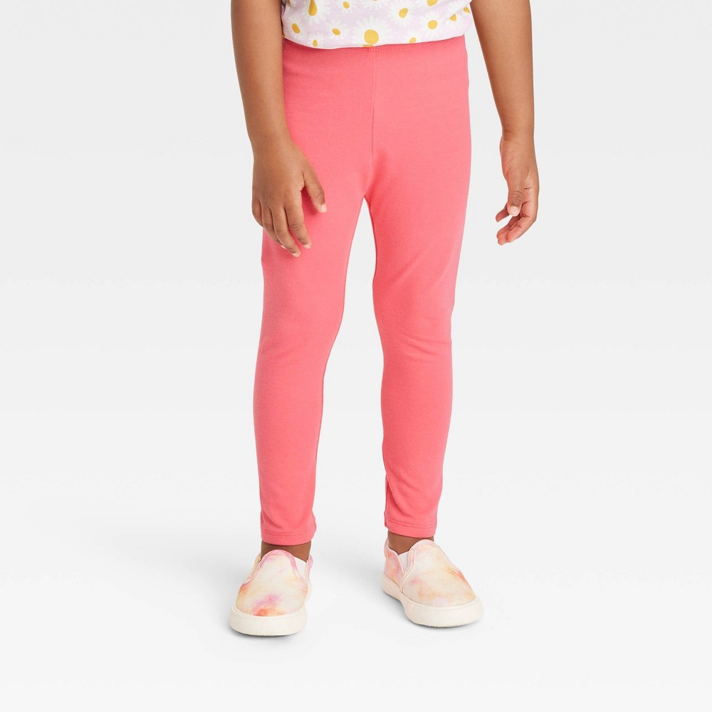 Toddler Girls' Leggings - Cat & Jack™ Coral Pink 4T