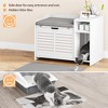 Whizmax Cat Litter Box Enclosure with Cushion, Hidden Cat Litter Box Furniture with Top Opening, Flip Top Litter Box Enclosure, Cat House - 2 of 4
