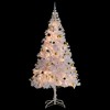 Aghana Digitals 7ft White PVC Christmas Tree with 200 LED Lights, 4 Lighting Modes, Gold/Silver - 4 of 4