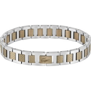 Unisex H-Link Bracelet with Crocodile Clasp, Adjustable Polished Metal Accessory for Men and Women - 1 of 4