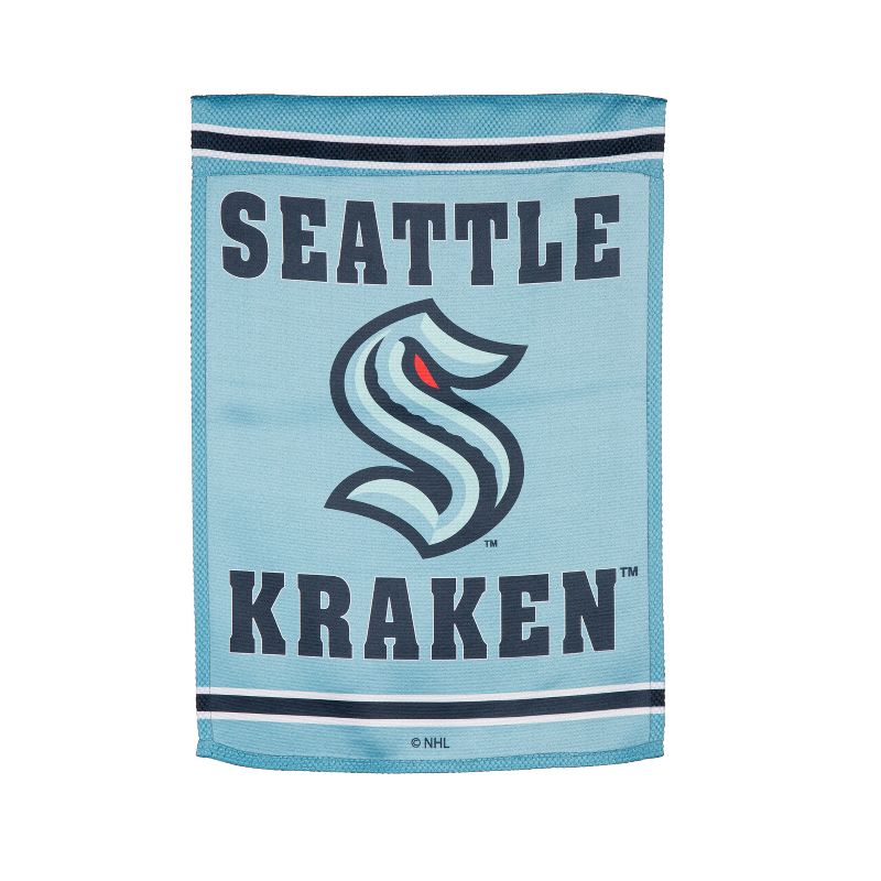 Evergreen Garden Flag Embossed Suede, Seattle Kraken Double Sided Indoor Outdoor Decor 18" x 12.5", 5 of 6