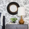 Round Albert Decorative Wall Mirror Black/Gold - Howard Elliott: Grooved Edge, Wood Frame, Wall Mount - 3 of 4