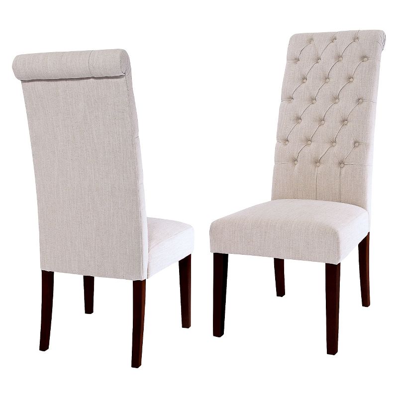 Set of 2 Leorah Tall Back Tufted Dining Chair - Christopher Knight Home, 1 of 8
