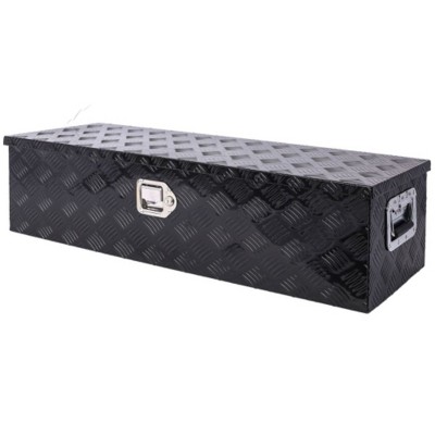 39 Inch Tool Box Aluminum 5 Bar Tread Pattern Trailer Pickup ATV Truck Underbody Bed Storage Toolboxes With Lock Keys