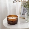 3-Wick Amber Glass Wooden Wick Rose and Cedar Jar Candle 13oz - Threshold™ - 2 of 3