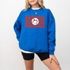 Simply Sage Market Women's Graphic Sweatshirt Baseball Stacked Smiley Face - 2 of 3