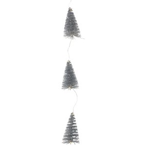Northlight LED Lighted Battery Operated Mini Sisal Tree Christmas Garland - 8' - Warm White - 1 of 3