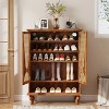 Hommoo Rattan Shoe Cabinet for Entryway - 3 of 4