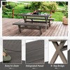Modern Outdoor Dining Table for 6, Patio Table with Sturdy X-Legs, Durable HDPS & Aluminum, Weather Resistant, 3-Year Warranty, Dark Gray - 3 of 4