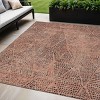 Salmon Charcoal And Beige Geometric Washable Indoor Outdoor Area Rug - 2 of 4