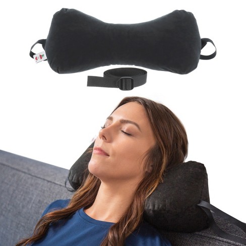 Sleep Log Bone Shaped Chiropractic Neck and Back Pillow for Cervical Support Adjustable Firmness Full Size Travel or Use at Home Includes Strap