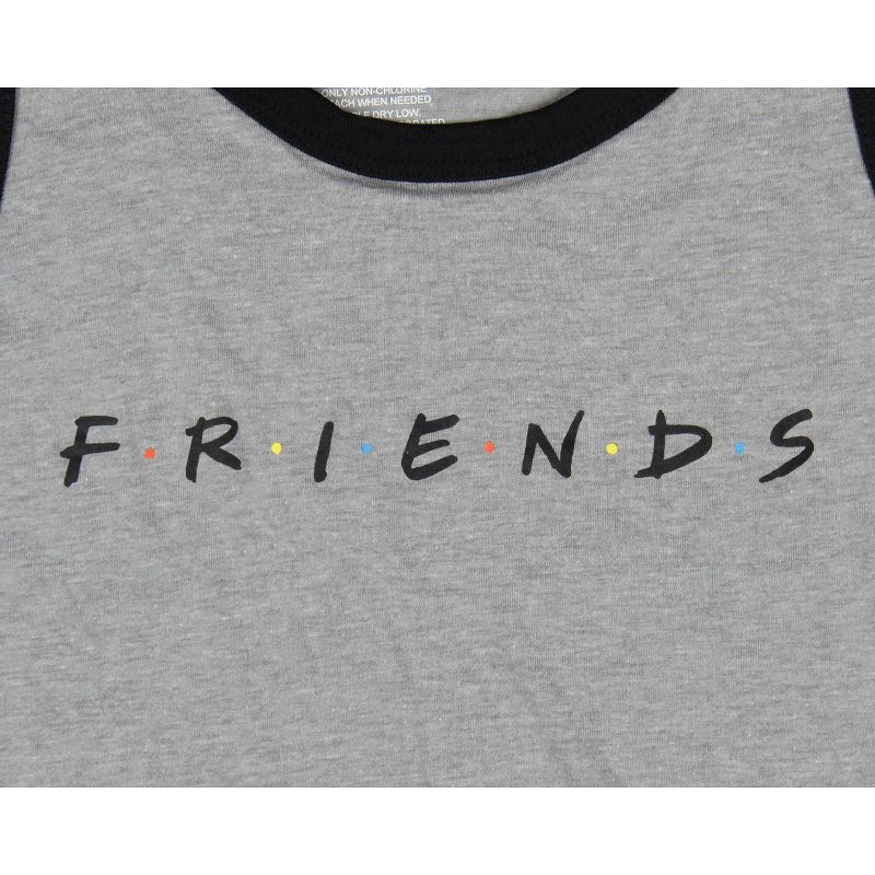 Friends TV Show Juniors Friends Logo Ringer Tank Top Shirt, 4 of 6