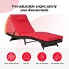 Foldable Wicker Outdoor Patio Chaise Lounge Set Of 2,Outdoor Reclining Lounge Chair Recliner Up To 150° With Cushion -Maison Boucle - 3 of 4