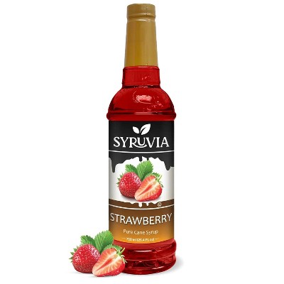 Syruvia Strawberry Syrup - 25.4 fl oz. Premium Flavoring Syrup For Coffee
