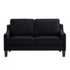 Modern Loveseat sofa for Living Room, Upholstered Velvet Small Couch with Wooden Legs for Livingroom Bedroom - 2 of 4