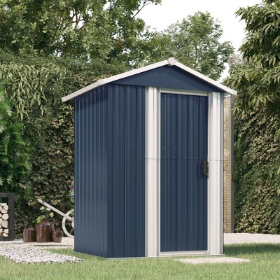 VidaXL Garden Shed Anthracite 49.6"x38.4"x69.7" Galvanized Steel