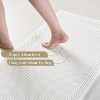 BAGOKIE Super Absorbent Bath Mat Waffle Bath Rug with Tassels - 3 of 4