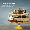 Amici Home Rochester Footed Glass Cake Stand, Round Vintage Style Serving Platter for Cupcakes, Cookies, Birthday Cake, Dessert Display Stand, Amber - 3 of 4