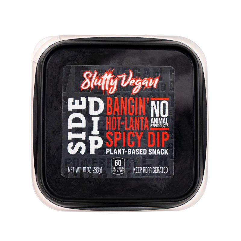 Slutty Vegan Side Dip Bangin&#39; Hot-Lanta Spicy Plant Based Snack - 10oz, 1 of 5