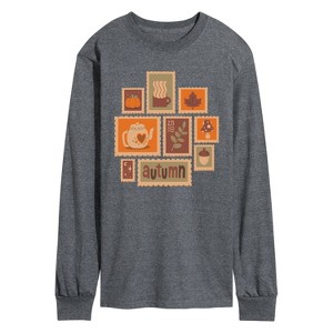Men's - Instant Message - Fall Stamp Cluster Long Sleeve Graphic T-Shirt - 1 of 4