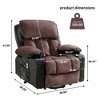 Faux Leather Power Lift Lounge Chair with Heat and Vibration Massage for Elderly with USB Port and Remote Control - 4 of 4