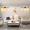 POWLIG Modern Vanity Light - Dimmable Bathroom Wall Sconce with Milky White Glass Shades - 4 of 4